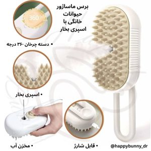 برس ماساژور با اسپری بخار